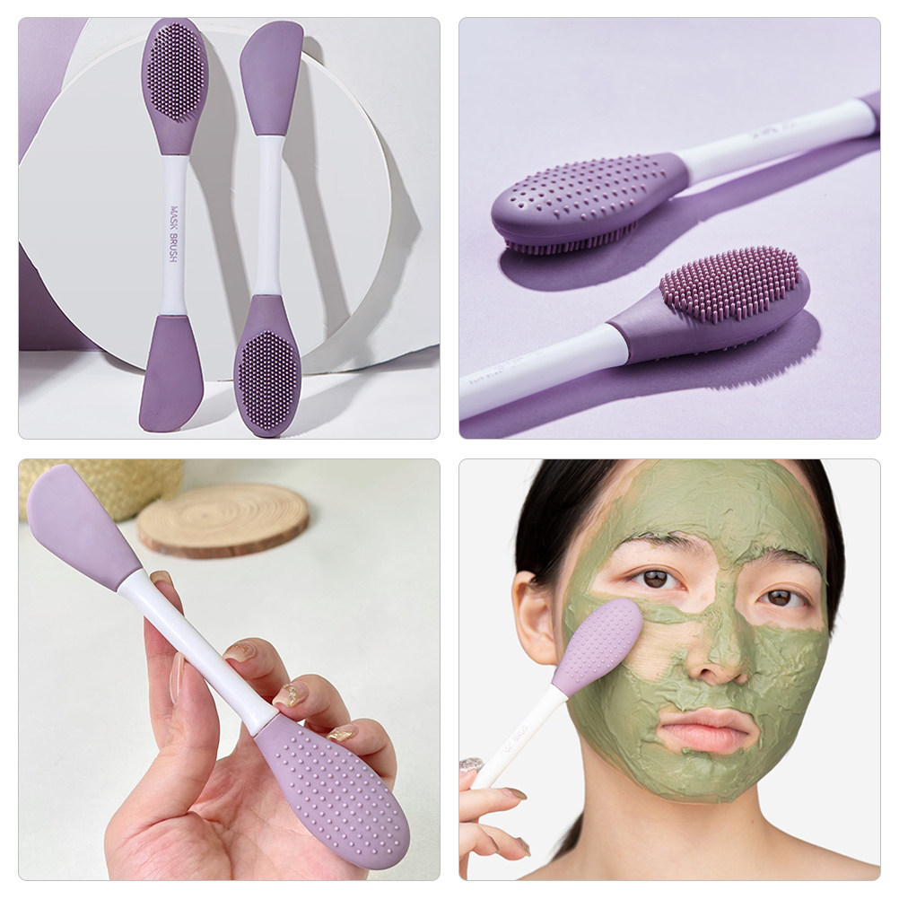 Silicone Face Scrubber Electric - فرشاة قناع الوجه المزدوجة الرأس المصنوعة