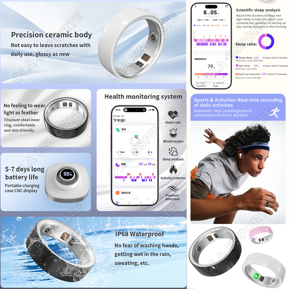 خاتم ذكي من السيراميك لمراقبة  - مراجعة Health Monitors وسعره